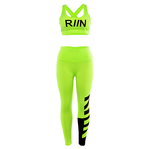 

Women's 2-Piece Activewear Set Workout Outfits Sports Bra with Tights 2pcs Running Fitness Jogging Breathable Soft Push Up Sportswear Athletic Clothing Set Sleeveless Activewear Stretchy Skinny