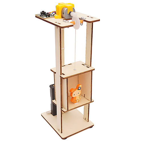 

Elevator Lift Science & Exploration Set Educational Toy DIY Hand-made Parent-Child Interaction Wooden Teenager All Toy Gift 1 pcs