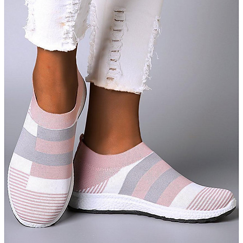 

Women's Flats Flat Heel Round Toe Tissage Volant Booties / Ankle Boots Spring & Summer Pink / Green / Blue / Color Block