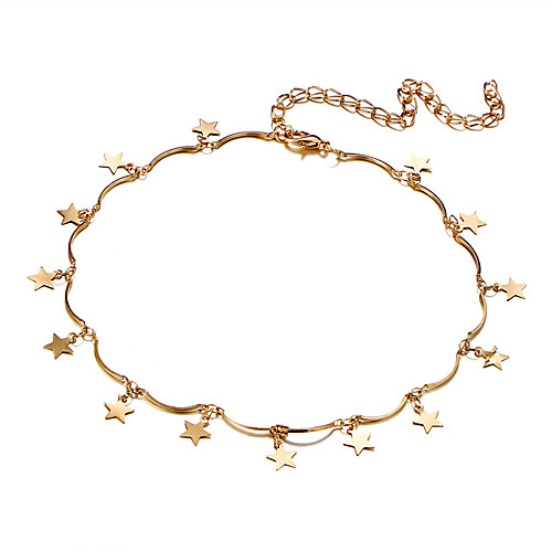 

Women's Pendant Necklace Necklace Friends European Romantic Casual / Sporty Sweet Chrome Gold Silver 30 cm Necklace Jewelry 1pc For Street Festival
