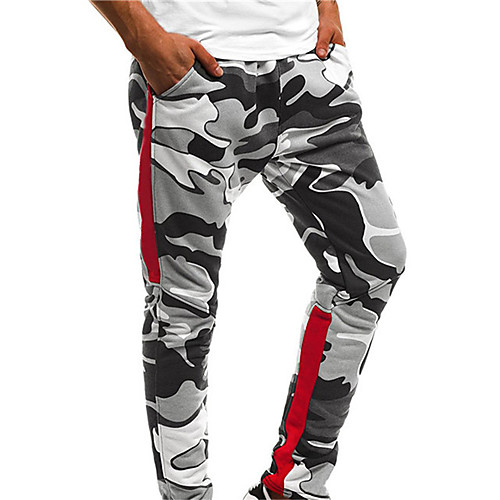 

Men's Jogger Pants Harem Camo / Camouflage White Red Army Green Cotton Running Fitness Gym Workout Bottoms Sport Activewear Breathable Soft Stretchy