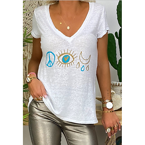 

Women's Daily T-shirt - Cartoon White