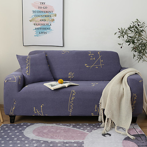 

Math Print Dustproof All-powerful Slipcovers Stretch Sofa Cover Super Soft Fabric Couch Cover with One Free Pillow Case