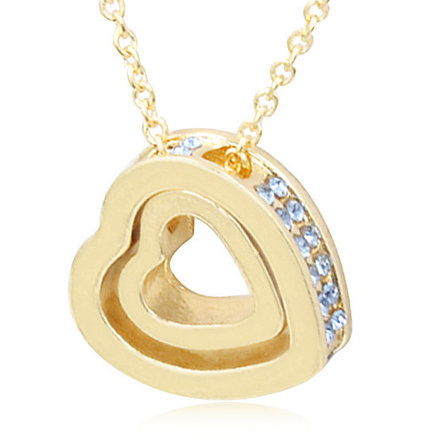 

Women's Pendant Necklace Necklace Friends European Romantic Casual / Sporty Sweet Chrome Purple Blushing Pink Blue 45 cm Necklace Jewelry 1pc For Street Festival