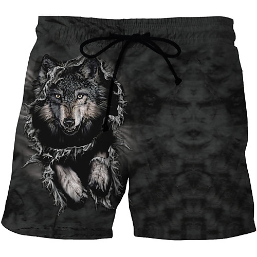 

Men's Swim Shorts Swim Trunks Bottoms Breathable Quick Dry Swimming Beach Water Sports 3D Print Summer / Micro-elastic