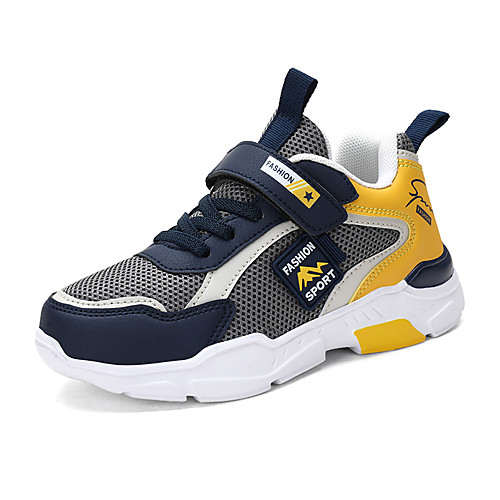 

Boys' Comfort Mesh Athletic Shoes Little Kids(4-7ys) / Big Kids(7years ) Running Shoes / Walking Shoes Yellow / Black / Dark Blue Summer / Fall / Color Block