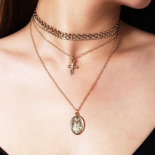 

Women's Necklace Friends European Romantic Casual / Sporty Sweet Chrome Gold 40 cm Necklace Jewelry 1pc For Street Festival
