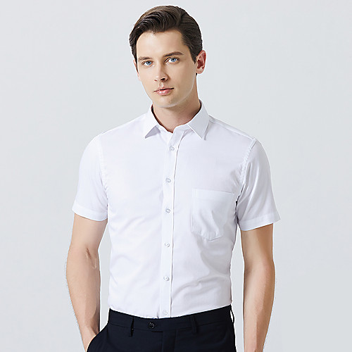 

Men's Daily Work Business Shirt - Solid Colored Black