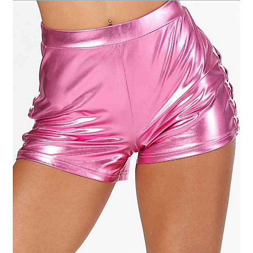 

Women's Basic Shorts Pants - Solid Colored Yellow Blushing Pink Blue M L XL