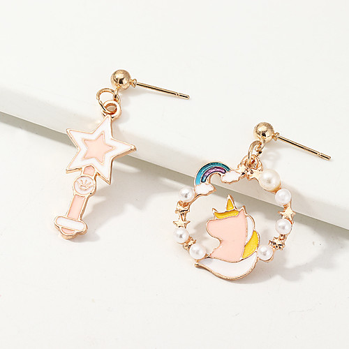 

Women's Drop Earrings Earrings Classic Star Cartoon Trendy Korean Fashion Cute Imitation Pearl Earrings Jewelry Blushing Pink For Gift Vacation Street Beach Festival 1 Pair