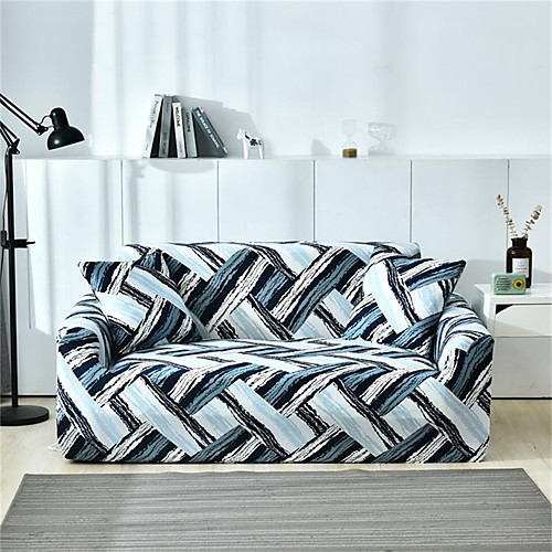 

Blue Art Ink Print Dustproof All-powerful Slipcovers Stretch Sofa Cover Super Soft Fabric Couch Cover with One Free Pillow Case