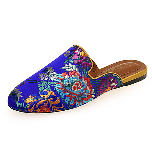 

Women's Clogs & Mules Stiletto Heel Round Toe Satin Chinoiserie Spring & Summer Fuchsia / Blue / White