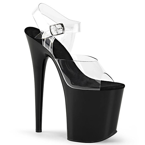 

Women's Sandals Stiletto Heel Peep Toe PU British Summer Black