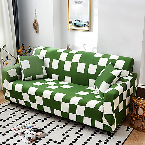 

Nordic Geometric Contrast Elastic Sofa Cover Full Package Single Double Three Person Sofa Cover