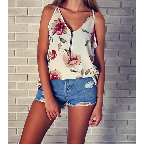 

Women's Daily Tank Top - Floral Royal Blue