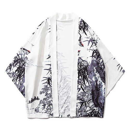 

Men's Daily EU / US Size Shirt - Animal V Neck White