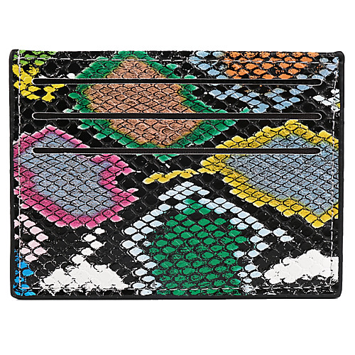 

Unisex PU Wallet Snakeskin Blue / Rainbow / Gray