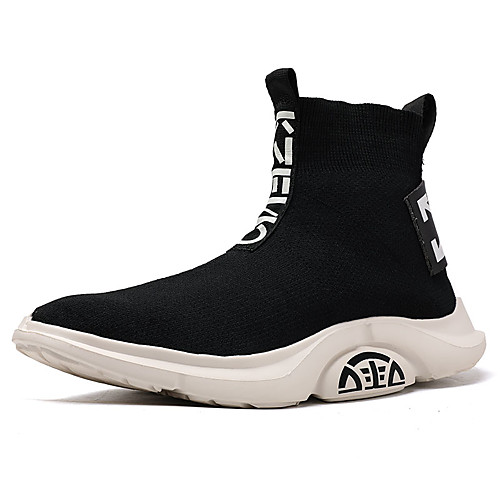 

Men's Tissage Volant Fall / Spring & Summer Sporty / Casual Athletic Shoes Running Shoes / Walking Shoes Breathable Mid-Calf Boots Black and White / Black / Yellow