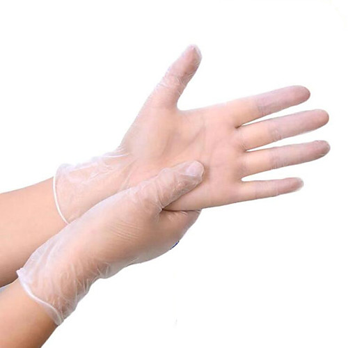 

100pc Disposable Vinyl Gloves 4 mil Food Grade Gloves Anti-static Plastic Gloves For Food Cleaning Cooking Kitchen Cleaning