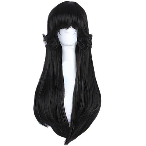 

Cosplay Kyo Kara Ore Wa Miyazono Kaori Cosplay Wigs Women's Neat Bang 30 inch Heat Resistant Fiber kinky Straight Black Black Anime
