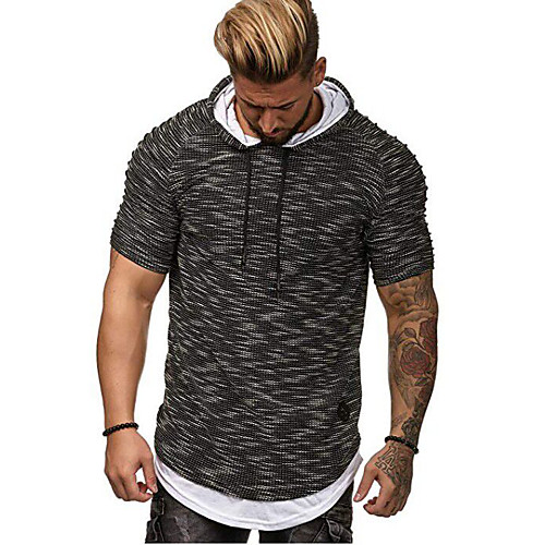 

Men's Daily Sports Basic / Street chic T-shirt - Solid Colored Army Green