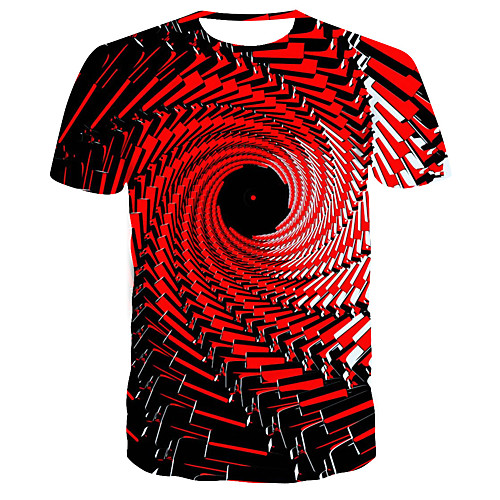 

Men's Daily T-shirt - 3D Print Red