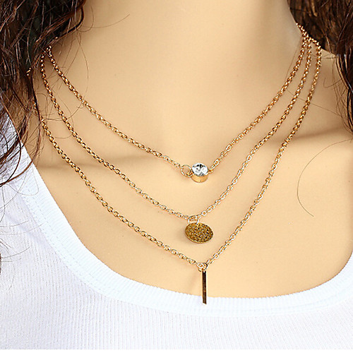 

Women's Pendant Necklace Necklace Friends European Romantic Casual / Sporty Sweet Chrome Gold 45 cm Necklace Jewelry 1pc For Street Festival