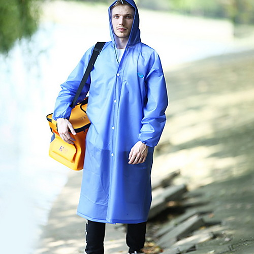 

Protective Clothing Anti Dust And Droplet Men's Daily Long Trench Coat, Solid Colored Hooded Long Sleeve Others Blue