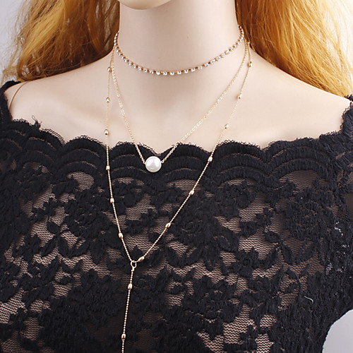 

Women's Necklace Friends European Romantic Casual / Sporty Sweet Chrome Gold 40 cm Necklace Jewelry 1pc For Street Festival