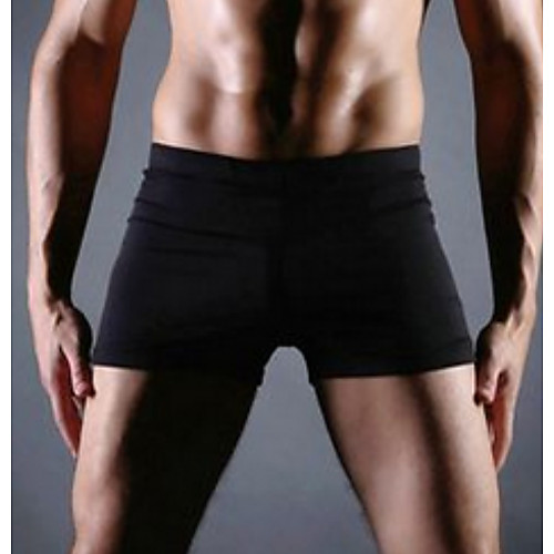 

Men's Plus Size Black Bottoms Swimwear Swimsuit - Solid Colored M L XL Black