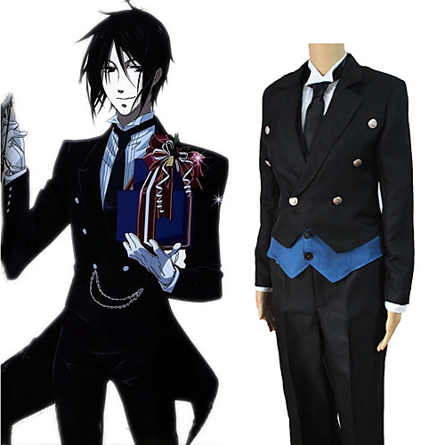 

Inspired by Black Butler Sebastian Michaelis Anime Cosplay Costumes Japanese Cosplay Suits Coat Vest Shirt For Men's Women's / Pants / Gloves
