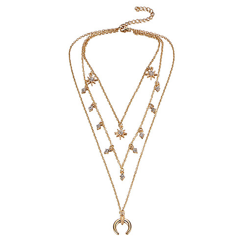 

Women's Pendant Necklace Necklace Friends European Romantic Casual / Sporty Sweet Chrome Gold Silver 35 cm Necklace Jewelry 1pc For Street Festival