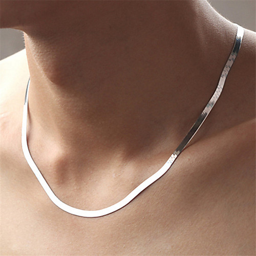 

Women's Choker Necklace Necklace Friends European Romantic Casual / Sporty Sweet Chrome Silver 45 cm Necklace Jewelry 1pc For Street Festival