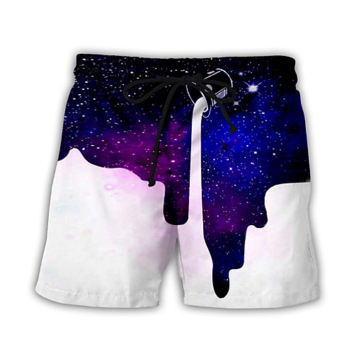 

Men's Swim Shorts Swim Trunks Bottoms Breathable Quick Dry Swimming Beach Water Sports 3D Print Summer / Micro-elastic