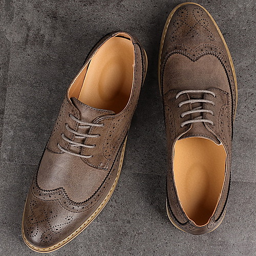 

Men's PU Spring & Summer British Oxfords Breathable Black / Yellow / Gray