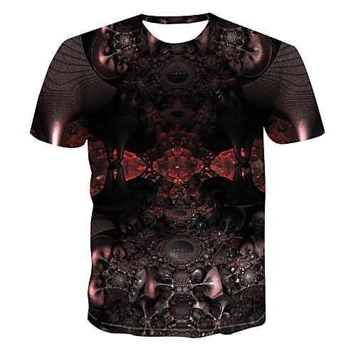 

Men's Club Weekend Street chic / Punk & Gothic T-shirt - Color Block / 3D / Abstract Print Dark Gray