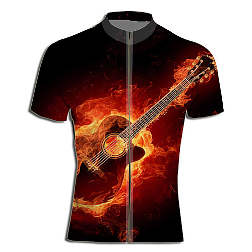 

Men's Daily Spring & Summer Regular Jacket, Color Block Stand Short Sleeve Polyester Red