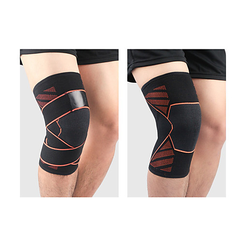 

Knee Brace Knee Sleeve Sporty for Joint Pain and Arthretith Running Marathon Adjustable Anti-slip Strap Compression Men's Women's Silicon Nylon Spandex Fabric 1 Piece Sports Black / Red BlackSliver
