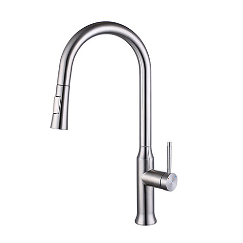 

Kitchen faucet - Touch Smart Kitchen Sink Faucet Single Handle One Hole Stainless Steel Pull-out / Pull-down Centerset Contemporary Kitchen Taps