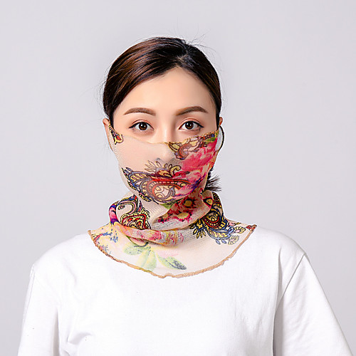 

Windproof Fast Dry Dust Proof Durable Antivirus Bike / Cycling Red Pink Green for Adults' Running Everyday Use Traveling Outdoor Travel Print 1 Piece