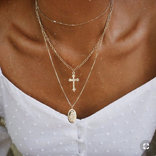 

Women's Pendant Necklace Necklace Friends European Romantic Casual / Sporty Sweet Chrome Gold 65 cm Necklace Jewelry 1pc For Street Festival