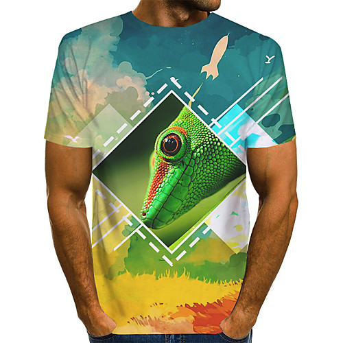 

Men's Daily Basic T-shirt - 3D Rainbow