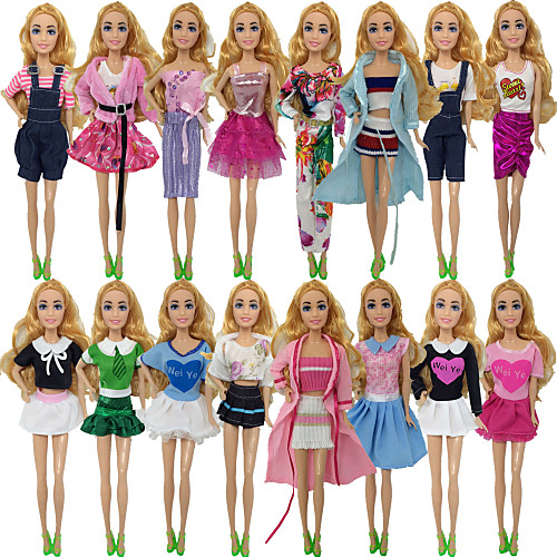 

Doll accessories Doll Clothes Doll Dress Simple Creative Kawaii Clothing Fabrics 1-16 pcs Children's All Toy Gift