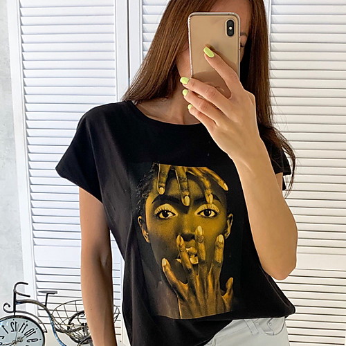 

Women's Daily T-shirt - Portrait Black