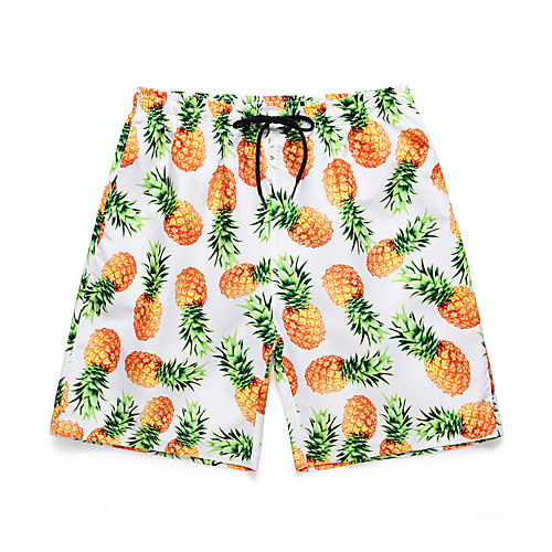 

Men's Active / Boho Shorts Pants - Tropical / Fruit Print Yellow US36 / UK36 / EU44 US38 / UK38 / EU46 US40 / UK40 / EU48