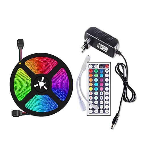 

5m Flexible LED Strip Lights Light Sets RGB Tiktok Lights 150 LEDs SMD5050 10mm 1 44Keys Remote Controller / 1 X 12V 3A Power Supply 1 set Multi Color Waterproof / Cuttable / Decorative 12 V