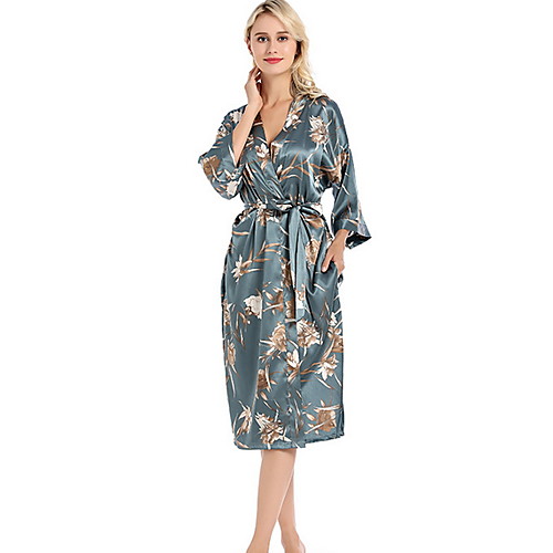 

Women's Deep V Robes Pajamas Geometric