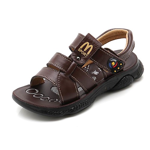 

Boys' Comfort Microfiber Sandals Little Kids(4-7ys) / Big Kids(7years ) Yellow / Brown Summer / Fall / 3D / Slogan