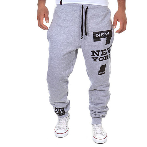 

Men's Sporty Sweatpants Pants - Patterned Black White Gray US40 / UK40 / EU48 US42 / UK42 / EU50 US44 / UK44 / EU52