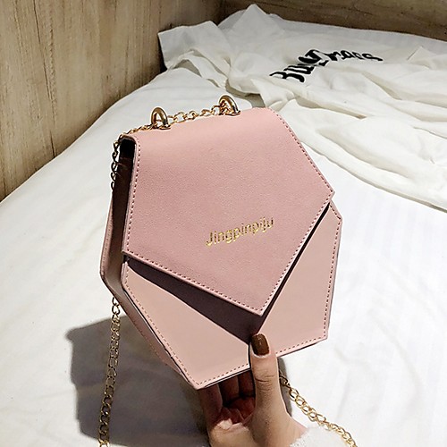 

Women's Chain PU Crossbody Bag Solid Color Yellow / Blushing Pink / Black